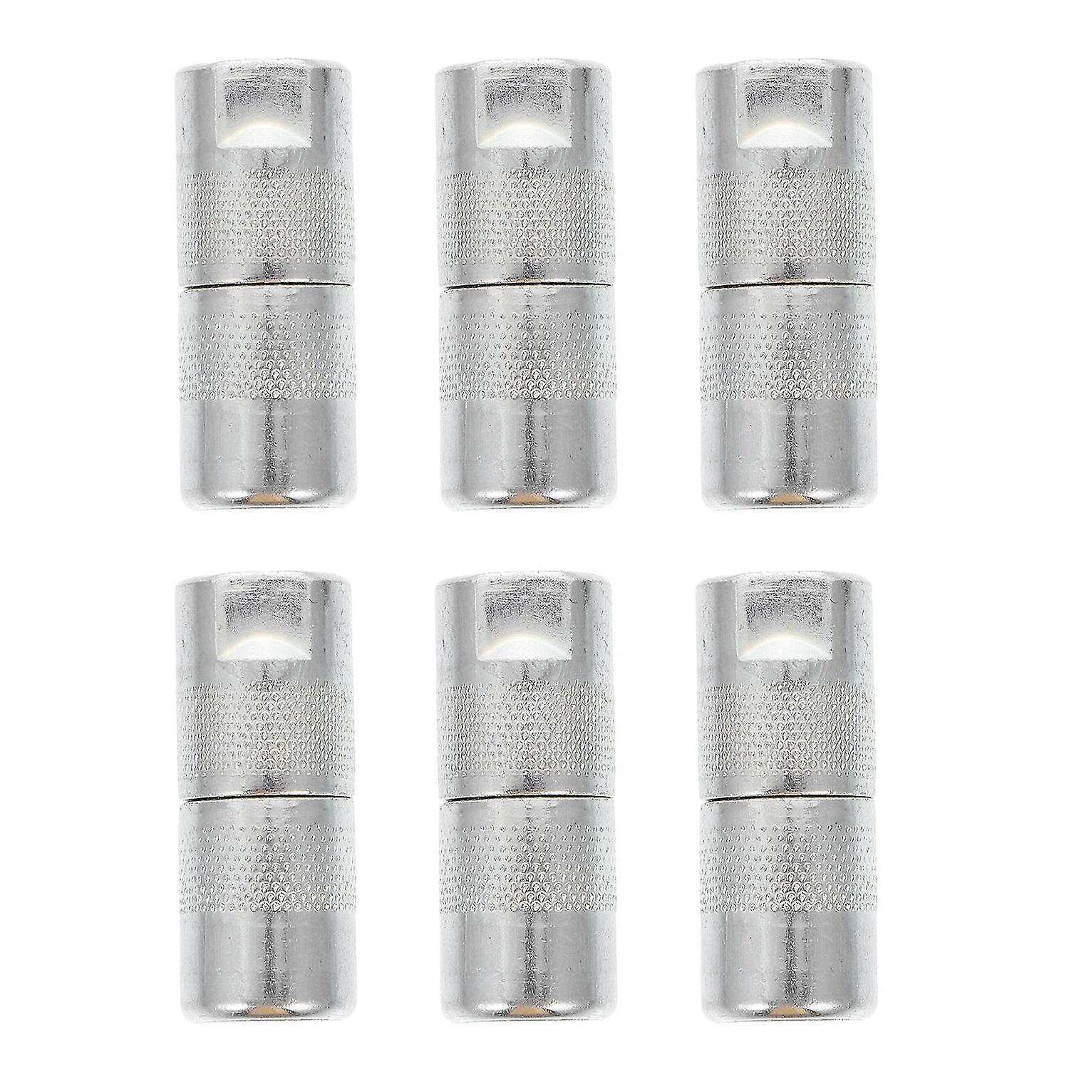 6pcs Grease Nozzle Head Grease Coupler Metal Replacement Grease Tip