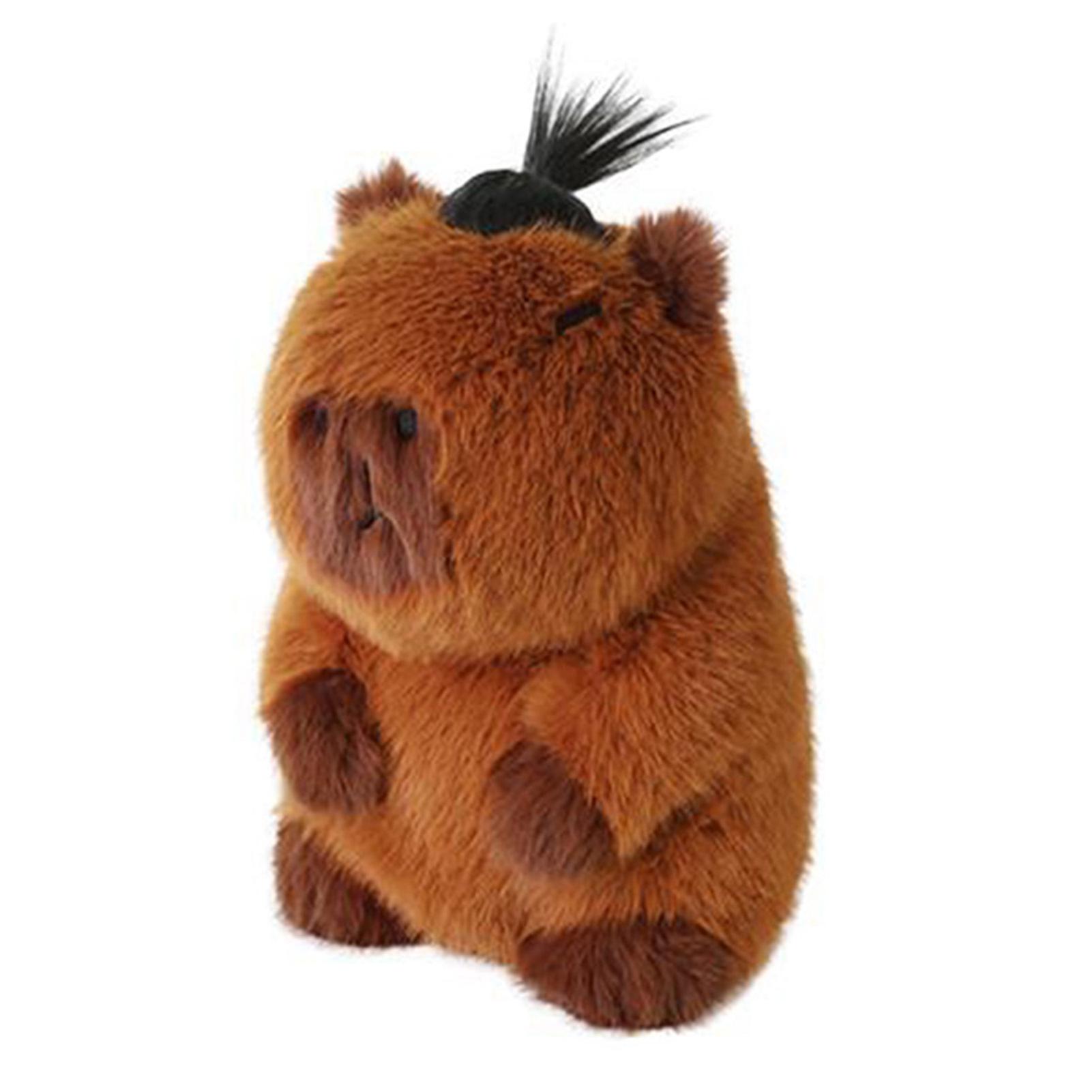 Small Capybara Plush Throw Pillow High Grade Material Soft Doll for Home