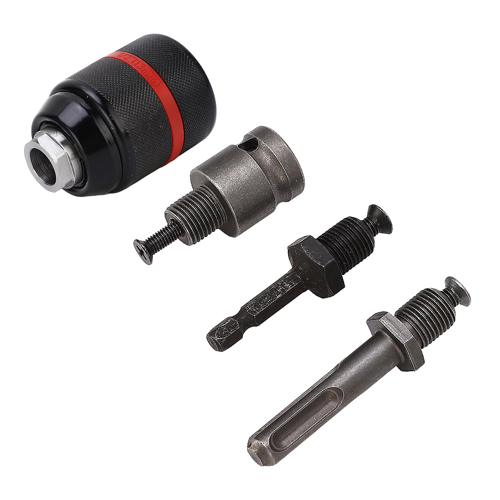 Drill Chuck Keyless Self Tightening 1/2in 2‑13mm Clamping Range Quick Changing Tool Hex 63mm Length 