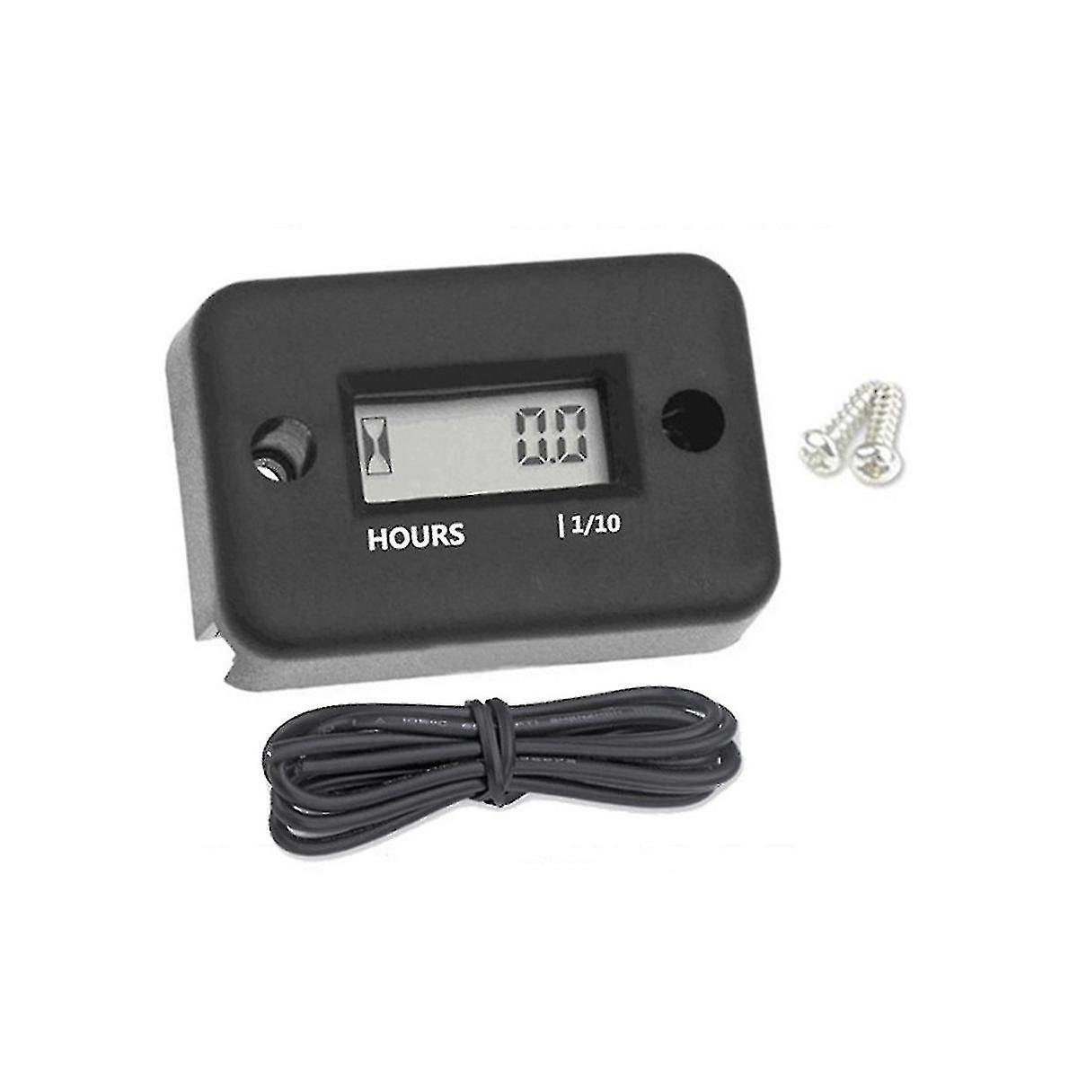 Waterproof Lcd Display Digital Hour Meter Inductive Timer For Bike Motorcycle Atv Snowmobile Engine