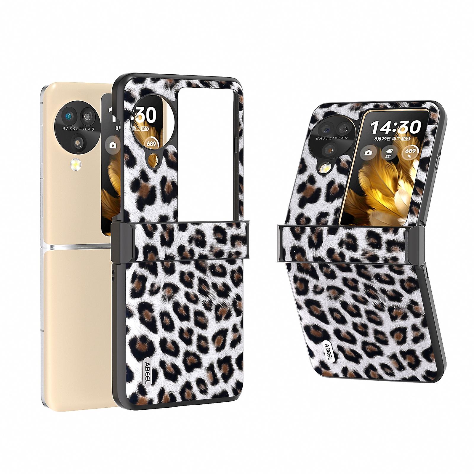 ABEEL Black Edge Leopard Case For OPPO Find N3 Flip