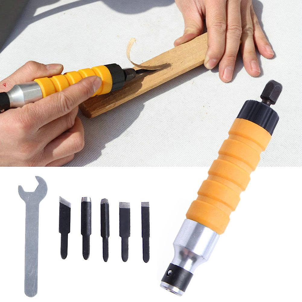 Wood Chisel Carving Tool Chuck Attachment For Electric Drill Flexible Shaft