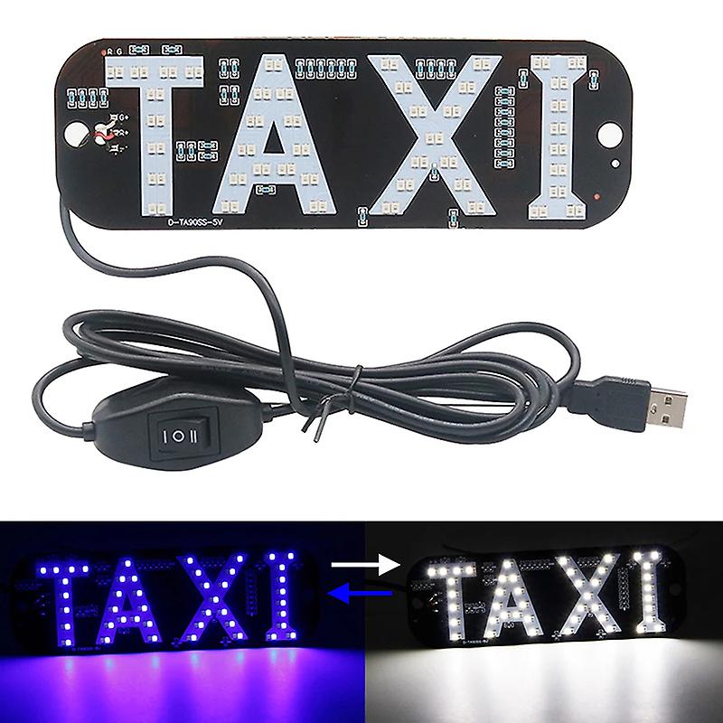 Taxi Light,dual Colors Taxi Led Sign Decor, 2 Color Changeable Taxi Led Light