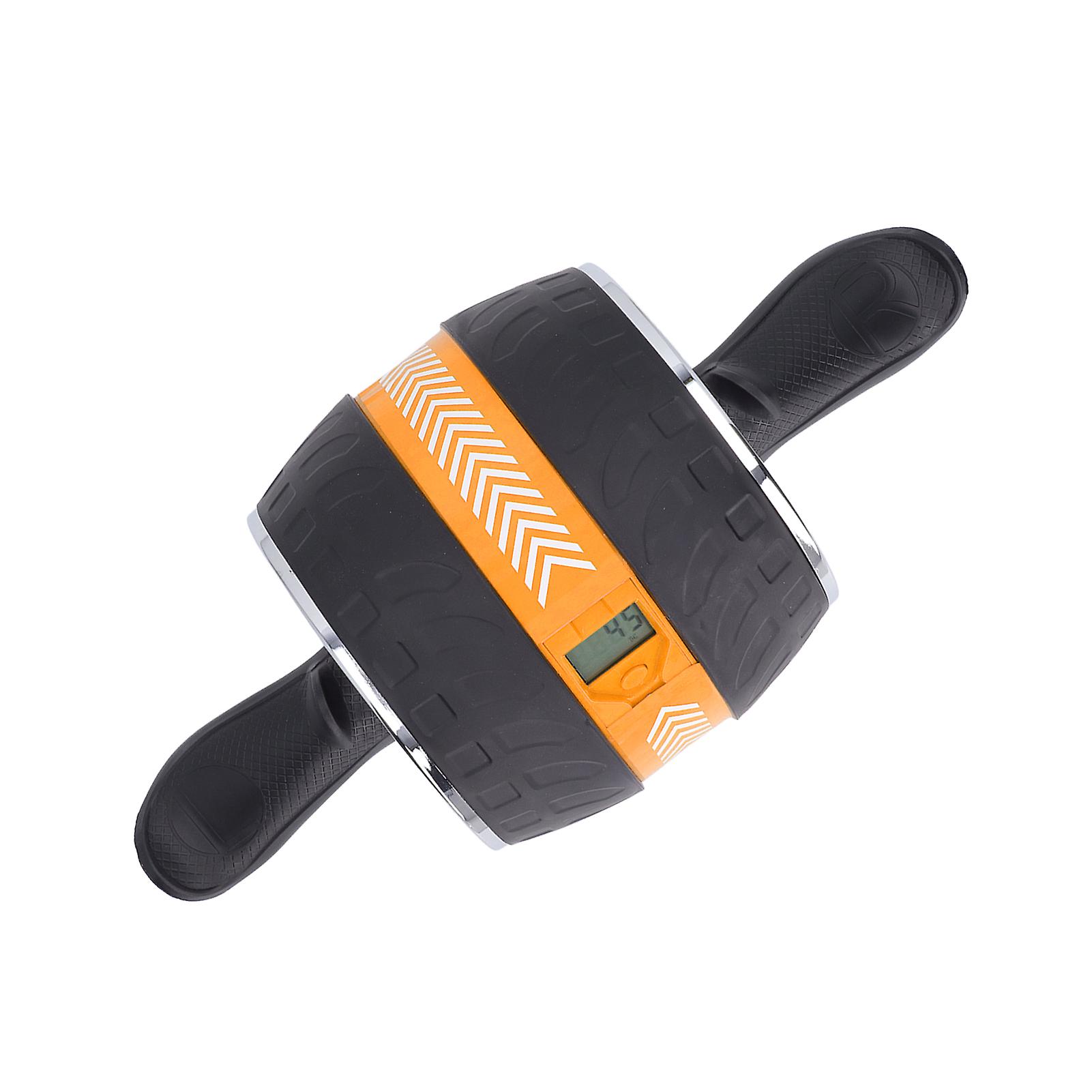 Abdominal Roller Wheel Core Trainer with Auto Rebound, Yellow