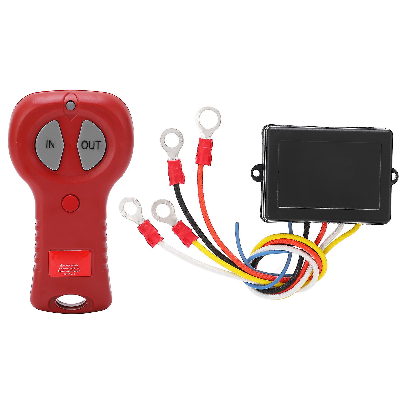 Wireless Winch Remote Control Kit with Indicator Light 9-30V 434MHz Waterproof Universal for Truck ATV SUV