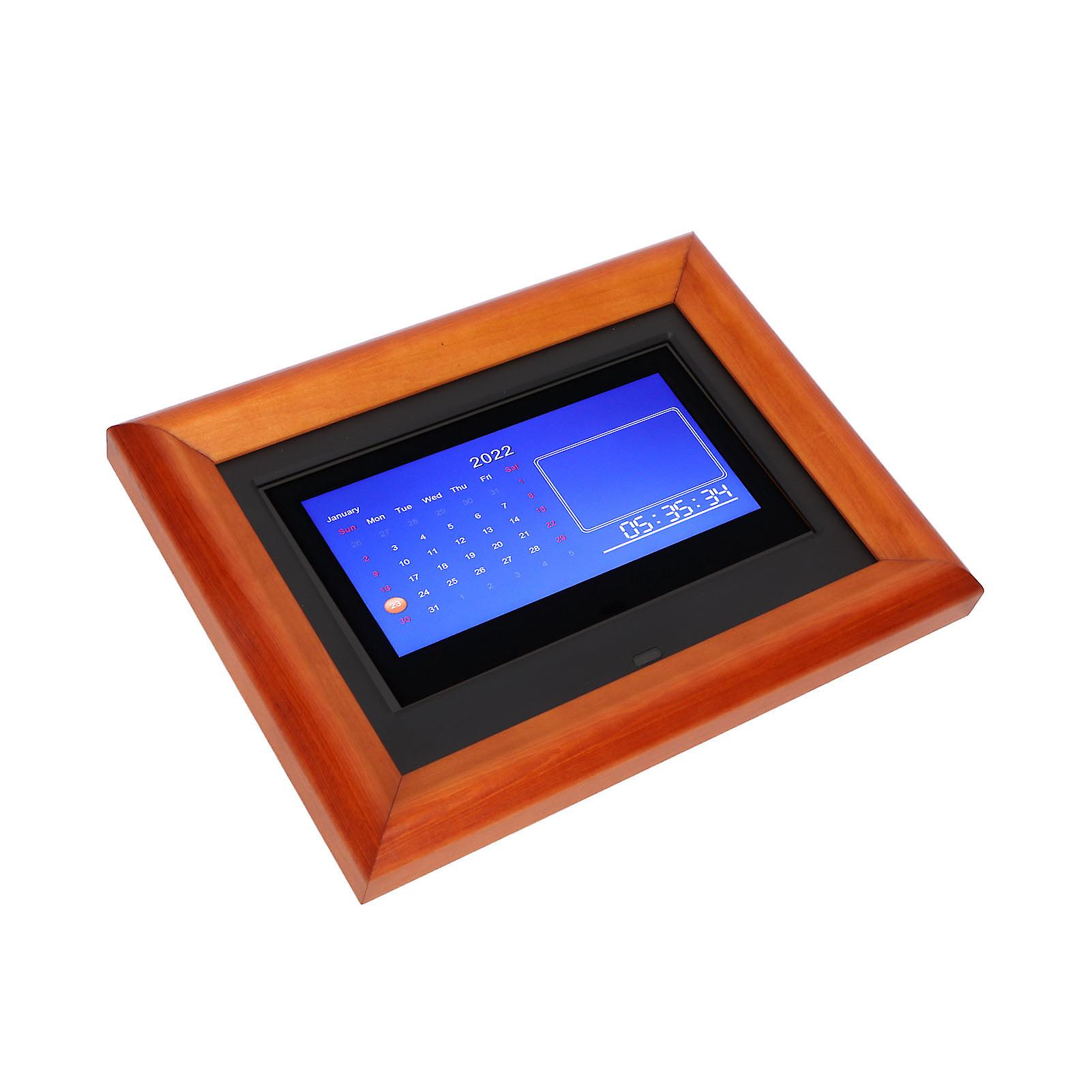 Digital Photo Frame 7 Inch 800x480 Remote Control Timing Function Speaker Electronic Picture Frame for Home 100‑240V Black EU Plug