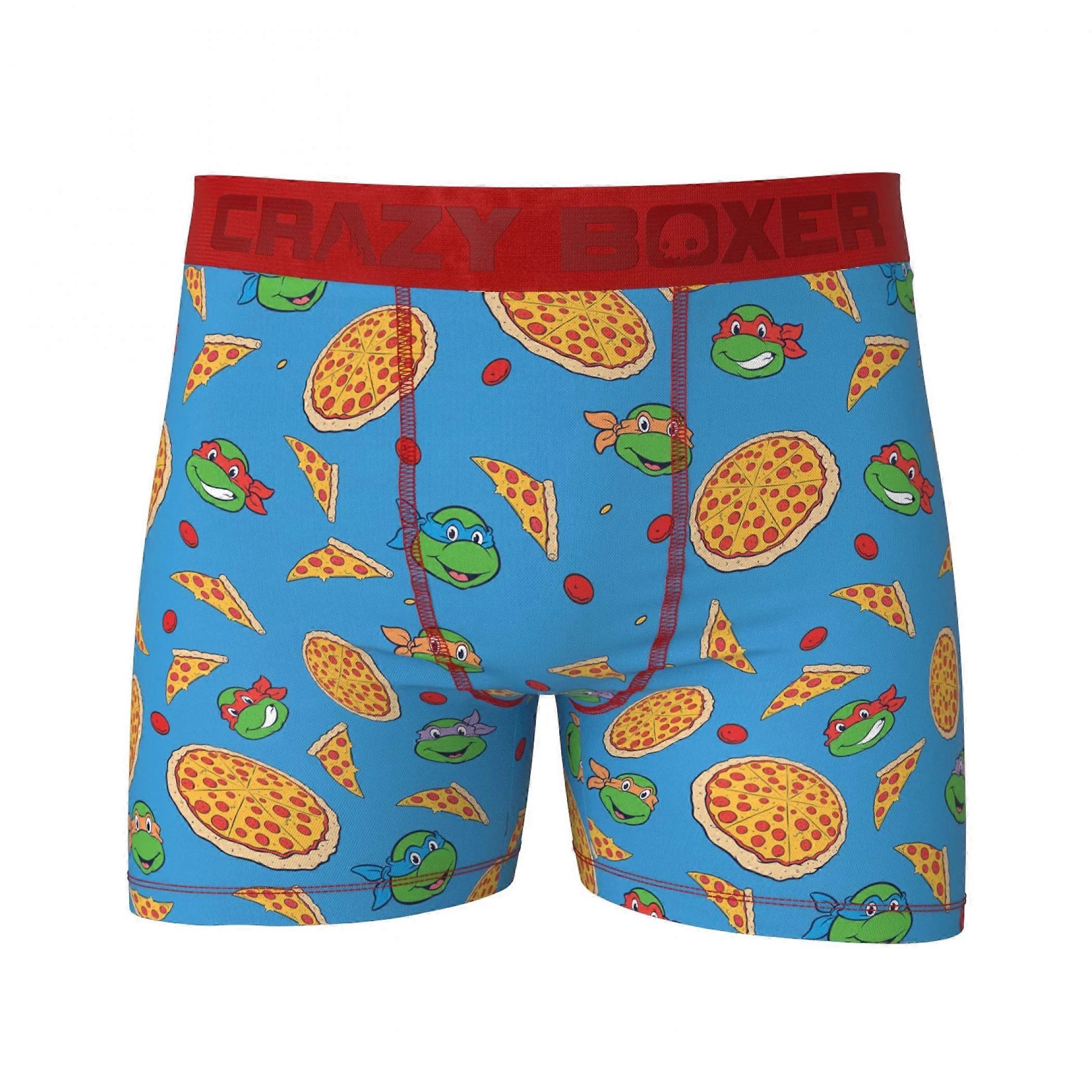 Mens Nickelodeon Teenage Mutant Ninja Turtles TMNT With Pizza Boxer