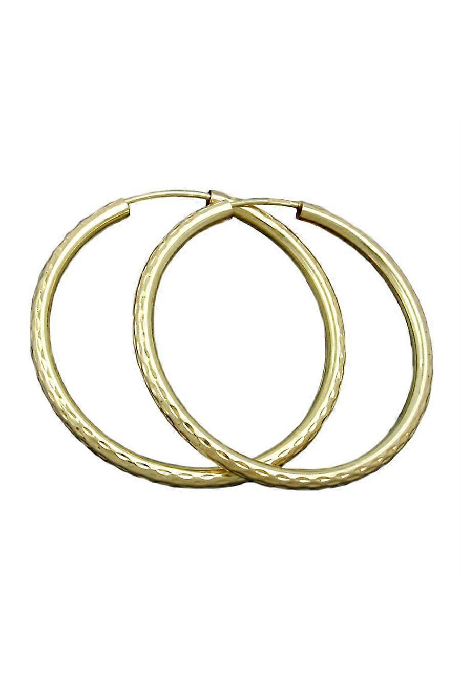 Hoop Earrings Diamond Cut Silver 925 - Gl93387