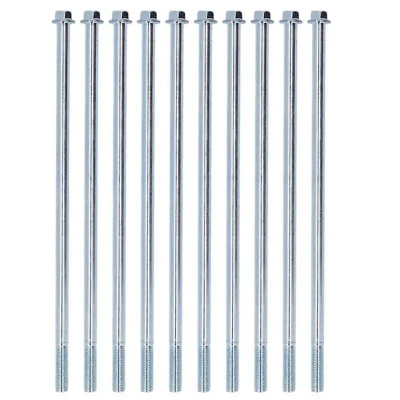 10pcs Internal Thread Screw Carbon Steel Thread Solid Lengthened Hex Head Screw~8986