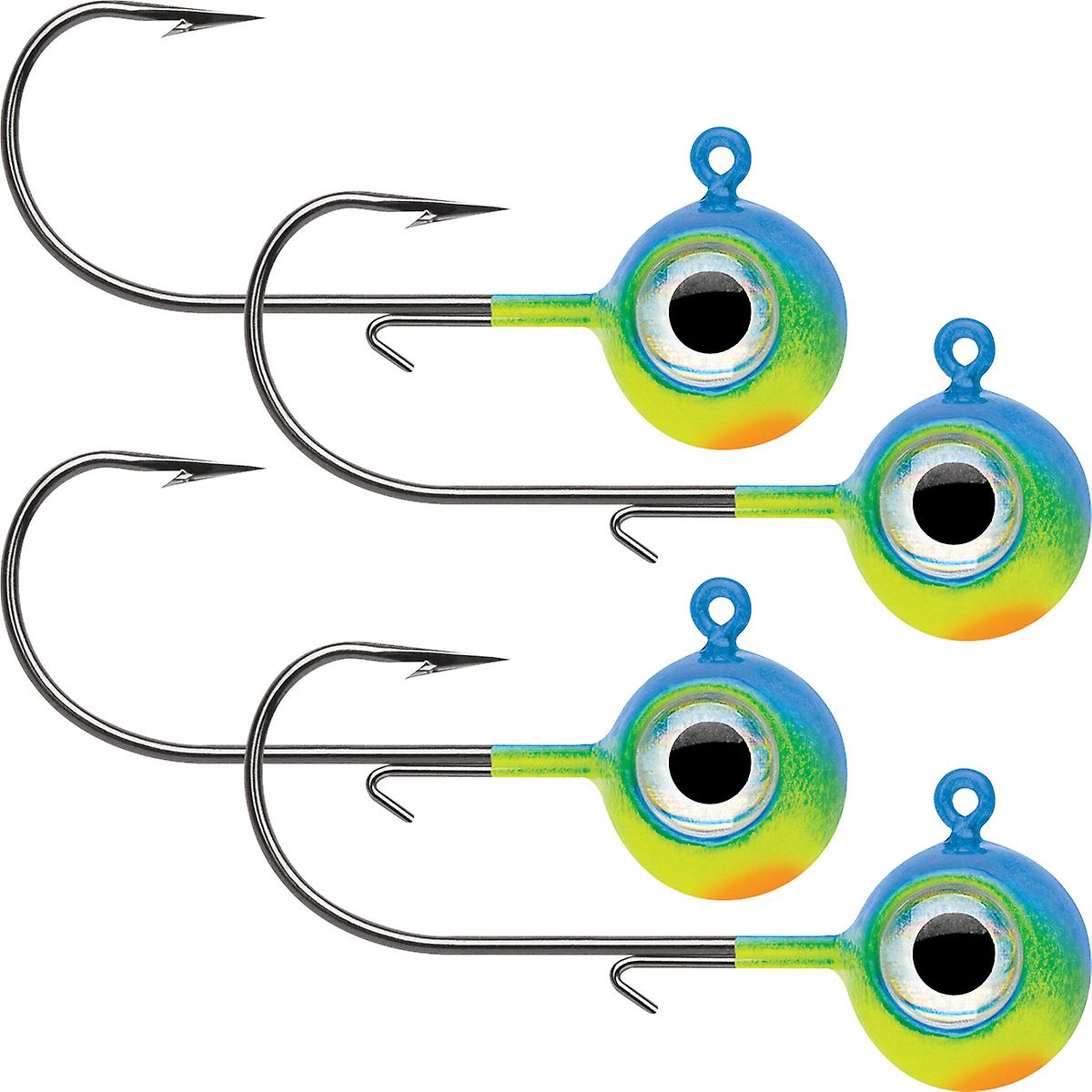 VMC Neon Moon Eye 1/8 Oz. 3D Holographic Jig - 4 Pack - Parrot
