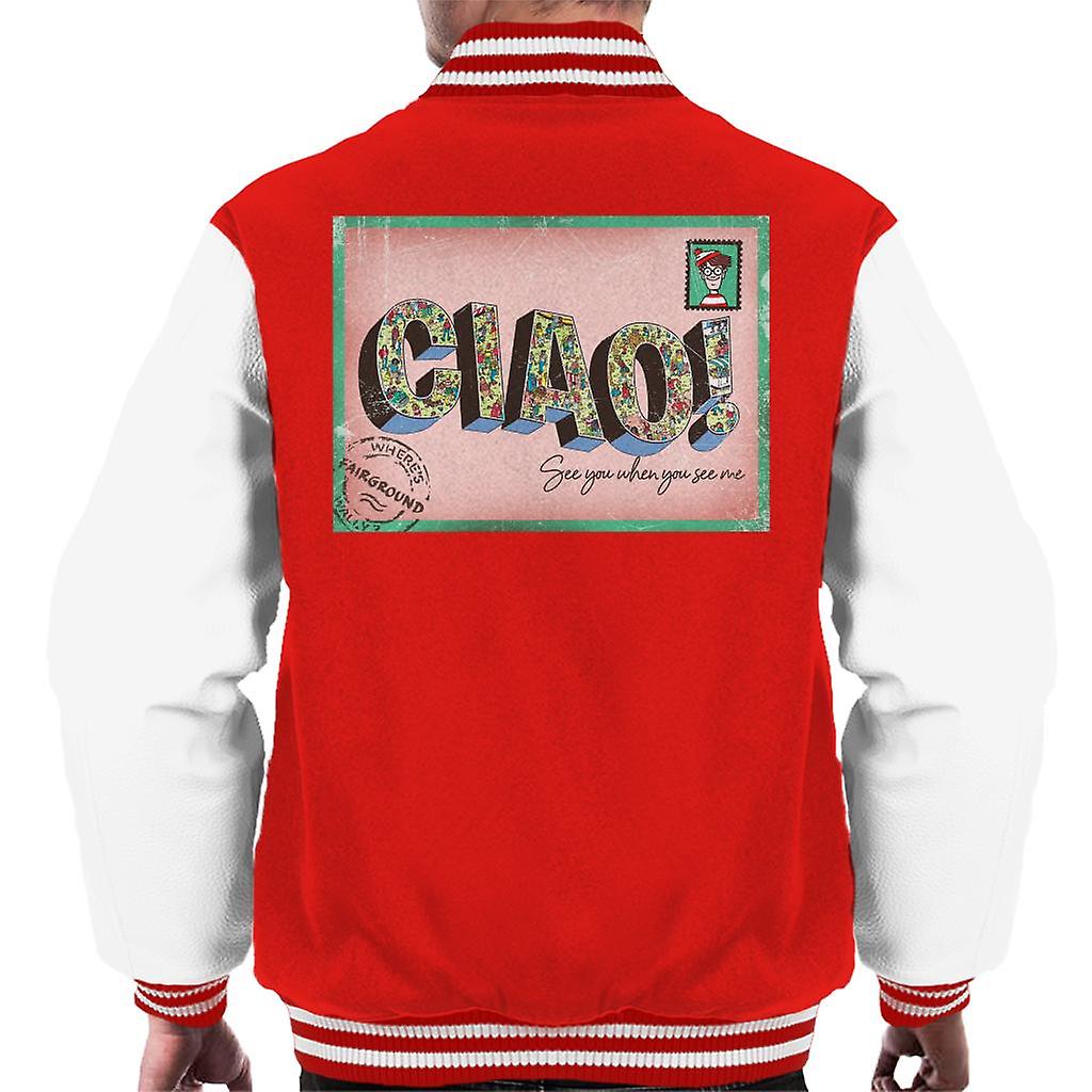 Where's Wally Beach Illustration Ciao Men's Varsity Jacket