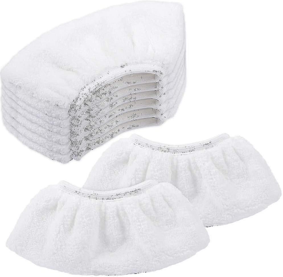 8-Piece Microfiber Cloth Set for Krcher Steam Cleaner Hand Nozzle - Compatible with SC1, SC2, SC3, SC4