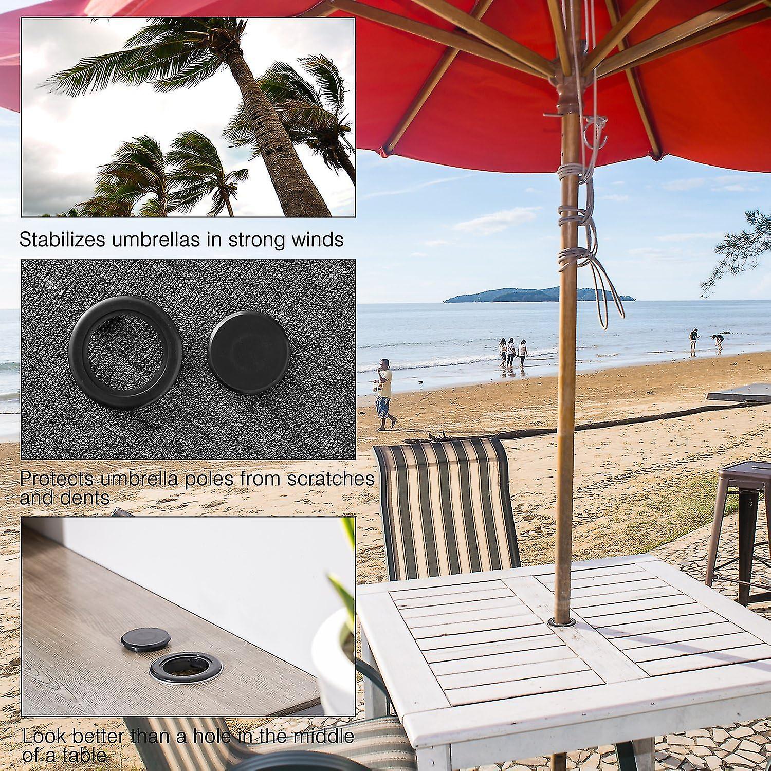 2 Sets 2 Inch Patio Table Umbrella Hole Ring And Cap Set, Standard Size ...