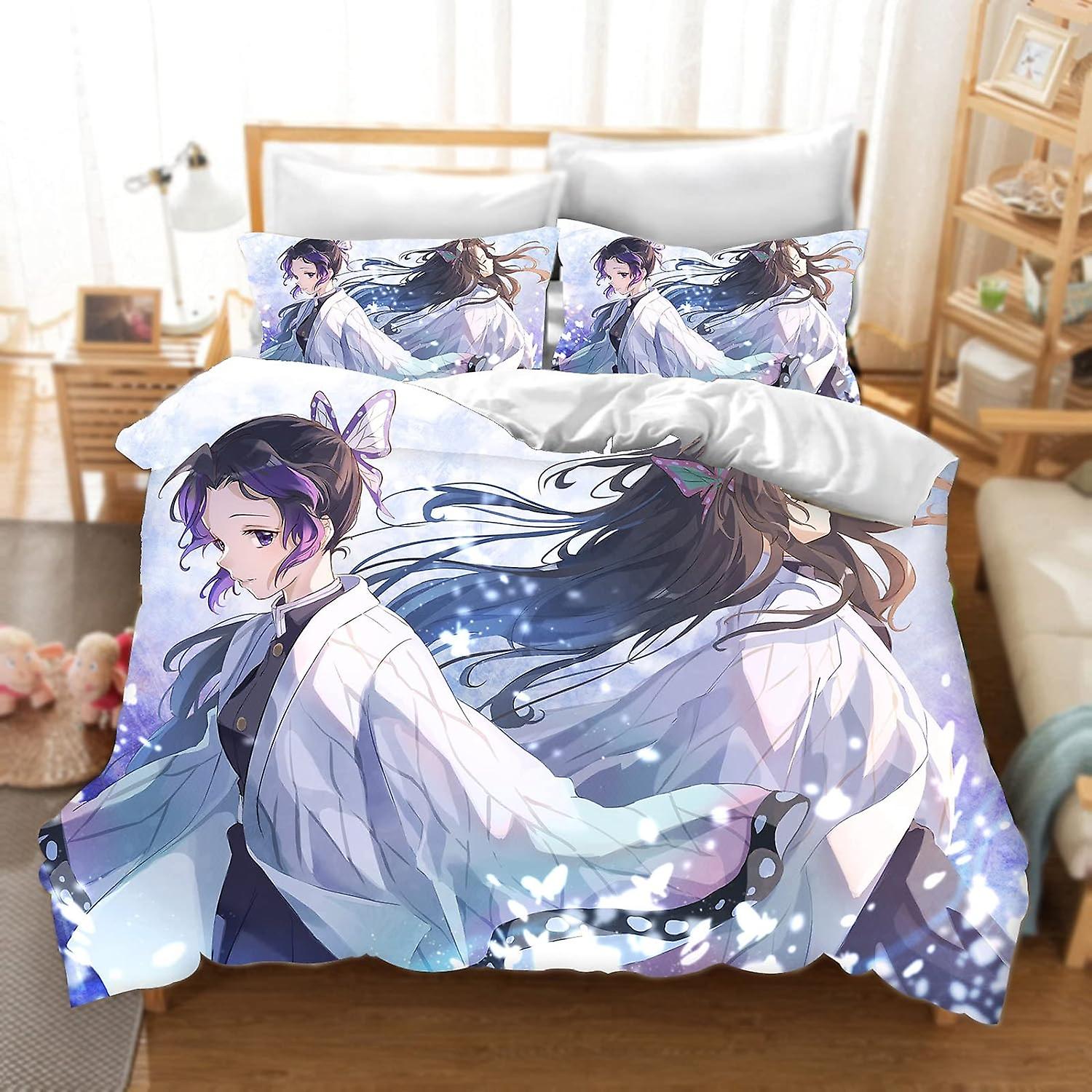 DDONVG Demon Slayer Biancheria da letto 135 x 200 cm, set