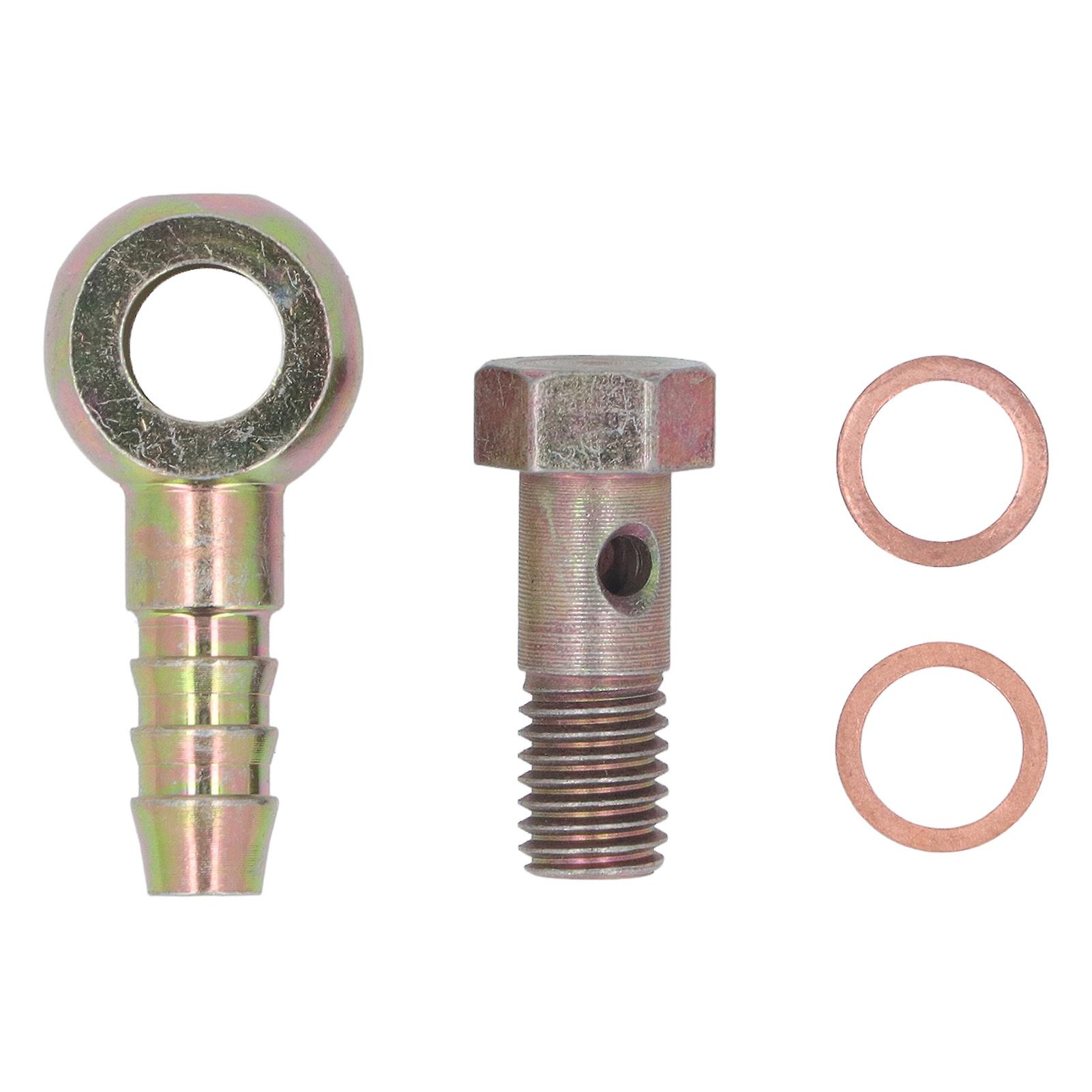 Turbocharger Banjo Bolt M10 x 1.5mm to 3/8in Stainless Steel Good Sealing Turbocharger Water Pipe Banjo Connector Kit
