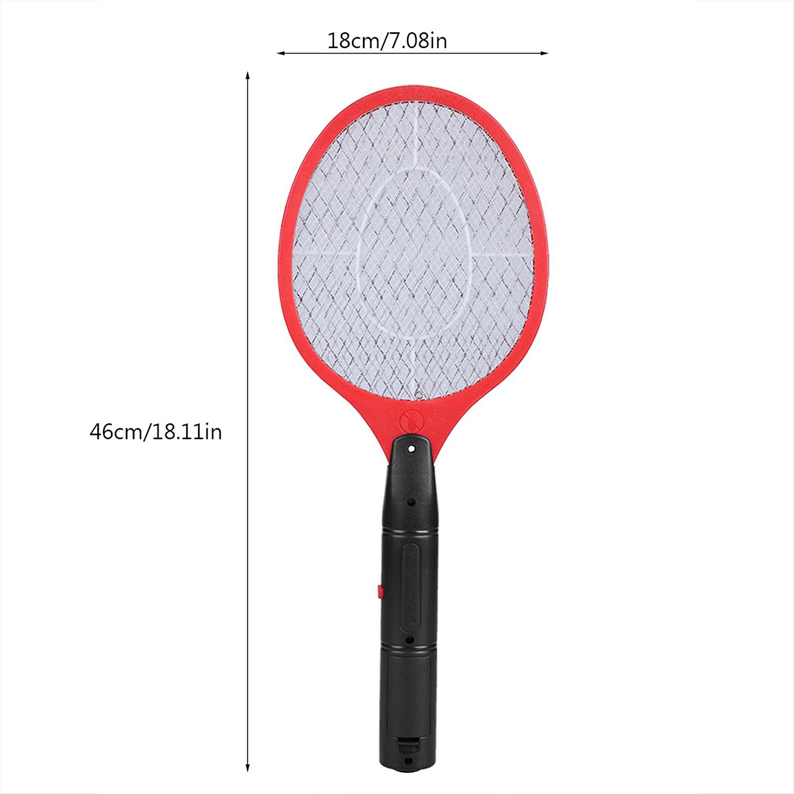 Cordless Battery Power Electric Fly Mosquito Swatter Bug Zapper Racket Insects Killer Red
