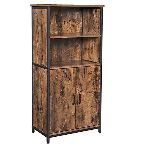 Spacious Rustic Brown Storage Cabinet, 60x35x125 cm