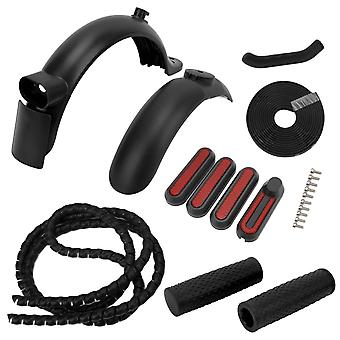 For Xiaomi Electric Scooter Accessories Includes Rear Front Mudguard Side Cover Handbrake Silicone Cover Silicone Grip Black