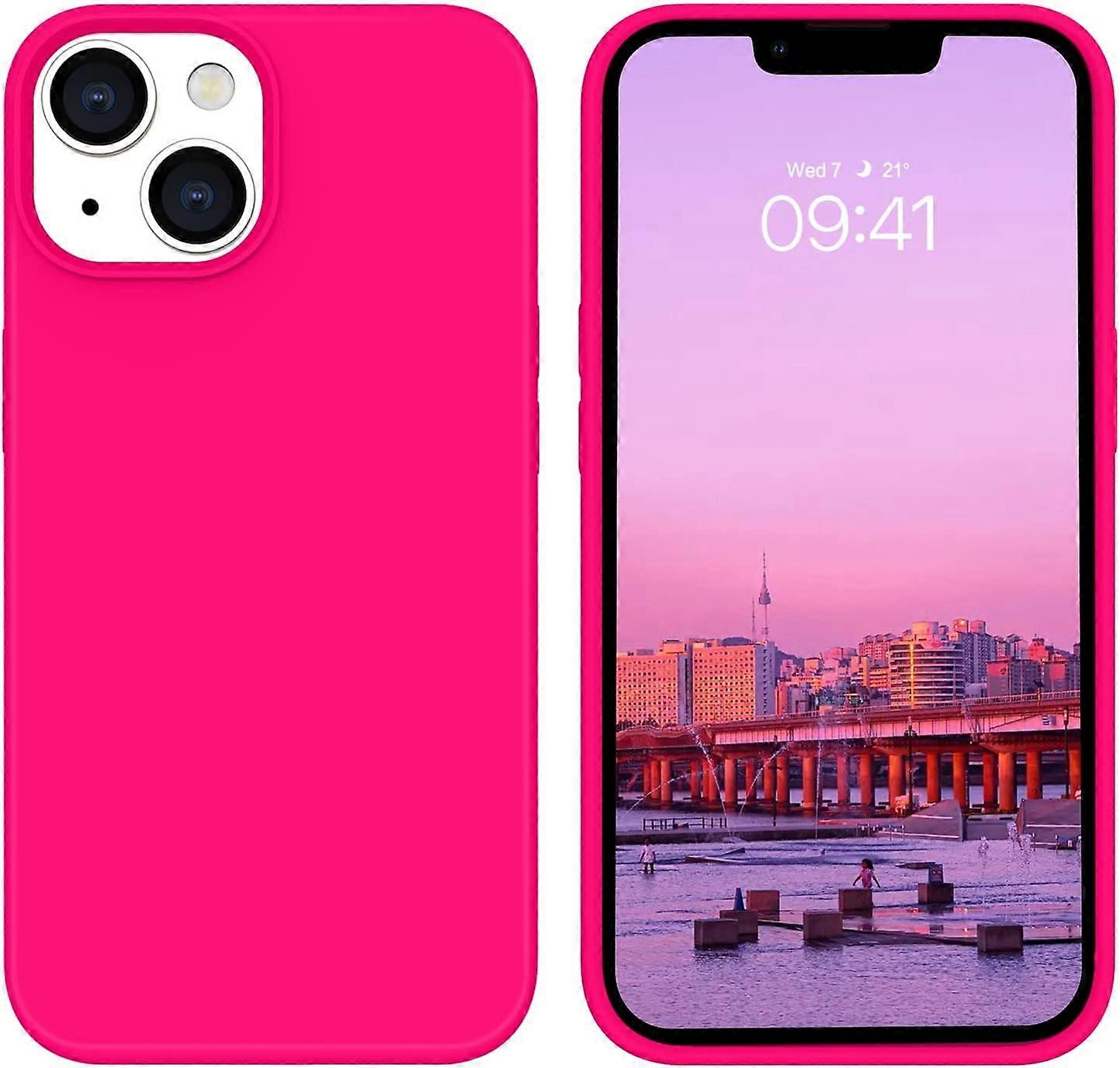 TIANYING Compatible with iPhone 14 Case, Soft Silicone Gel Rubber Bumper Microfiber Lining Hard Back Shockproof Protective Phone Cover for iPhone 14 6