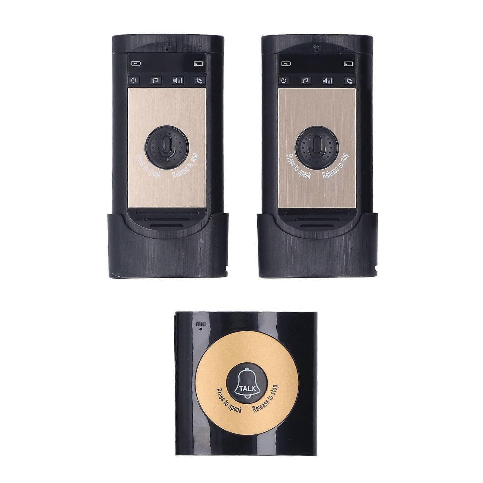 Intercom Doorbell System Wireless 15 Ringtone 3 Volume 2 Way Voice Doorbell for Home Apartment