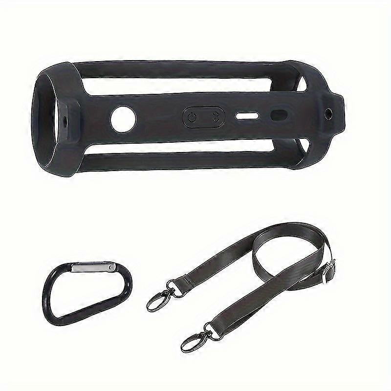 Protective Silicone Sling Case for JBL Flip 6 Speaker - Soft Cover for Wireless Bluetooth Speaker with Enhanced Durability and Shock Absorption