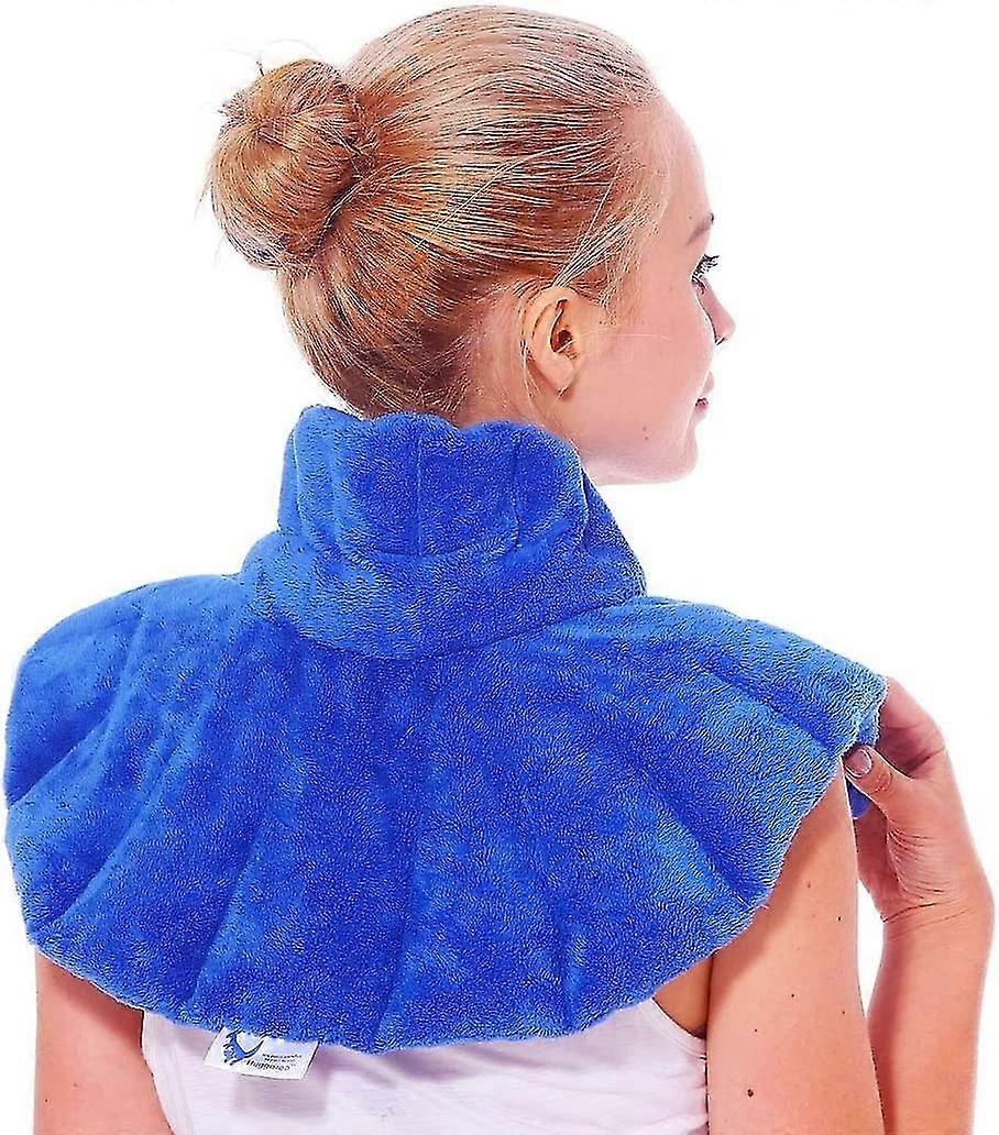 Microwave Neck and Shoulder Heating Pad with Lavender Aromatherapy Blue