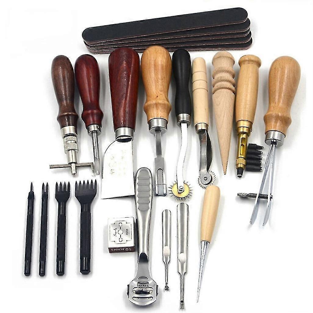 Vintage Leather Craft Kit Hand Tools Stitching Punch