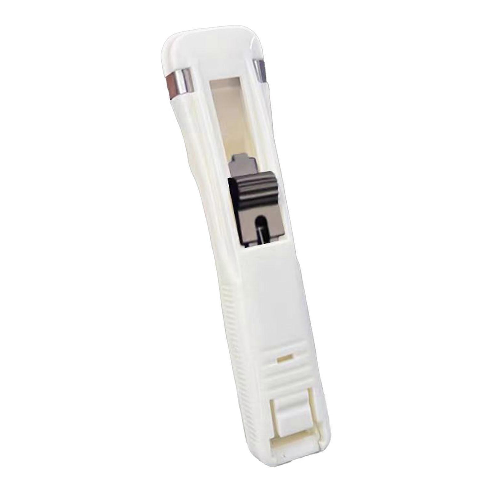 Paper Clam Multi Purpose Practical Time Saving Durable Handheld Paper Clip Dispenser for Document Notes Milky White