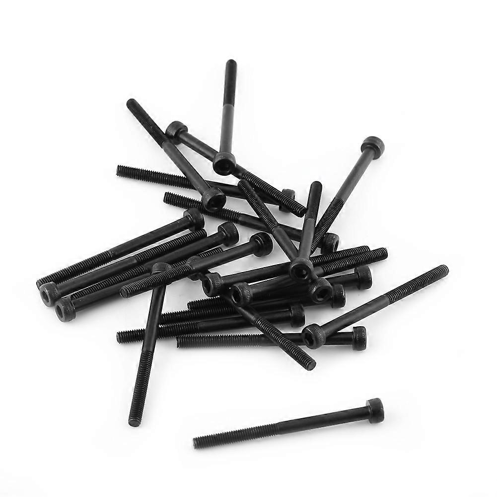 M3 Black Hex Socket Cap Head Screw Bolt Set (M3*40mm,Partially Threaded,24pcs)