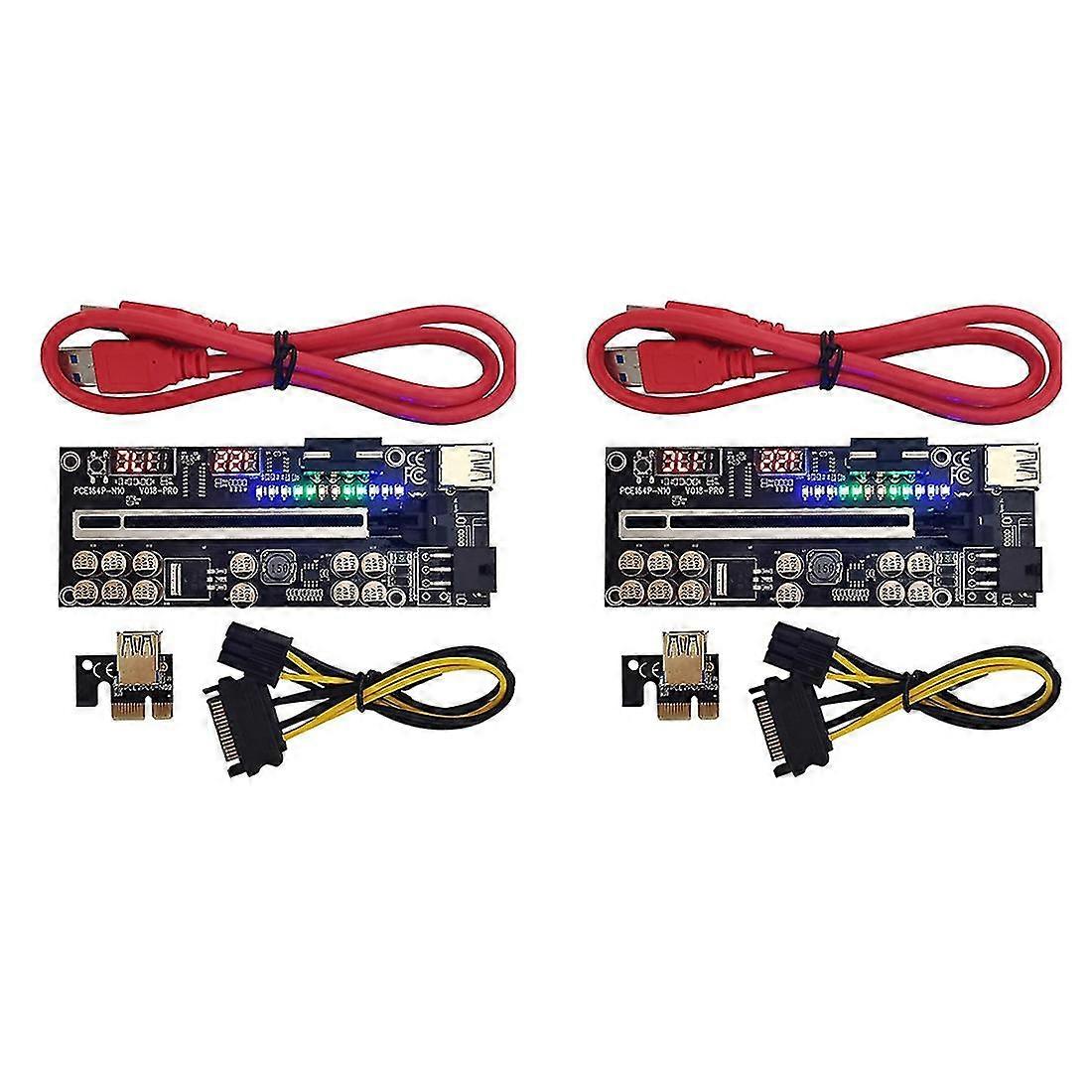 Ver018 Pro Pci-e Riser Card Pci-e 1x To 16x Usb3.0 60cm Graphics Riser Card With 12 Solid Capacitor