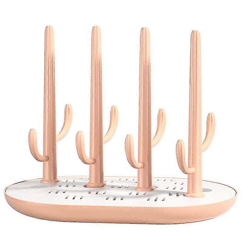 Rack Baby Bottle Drying Rack Drain Rack Removable Bottle Rack, Pink