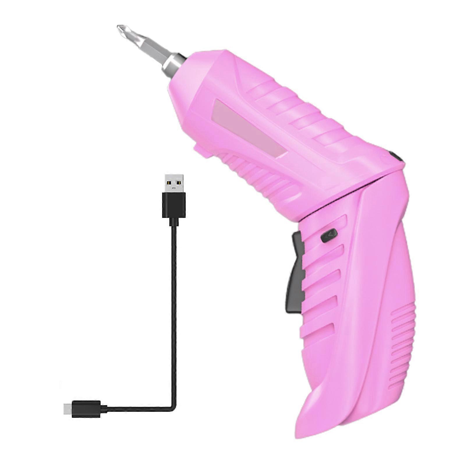 Cordless Electric Screwdriver Set LED Light Design Compact Portable Rechargeable Small Electric Drill with Driver Bit Set