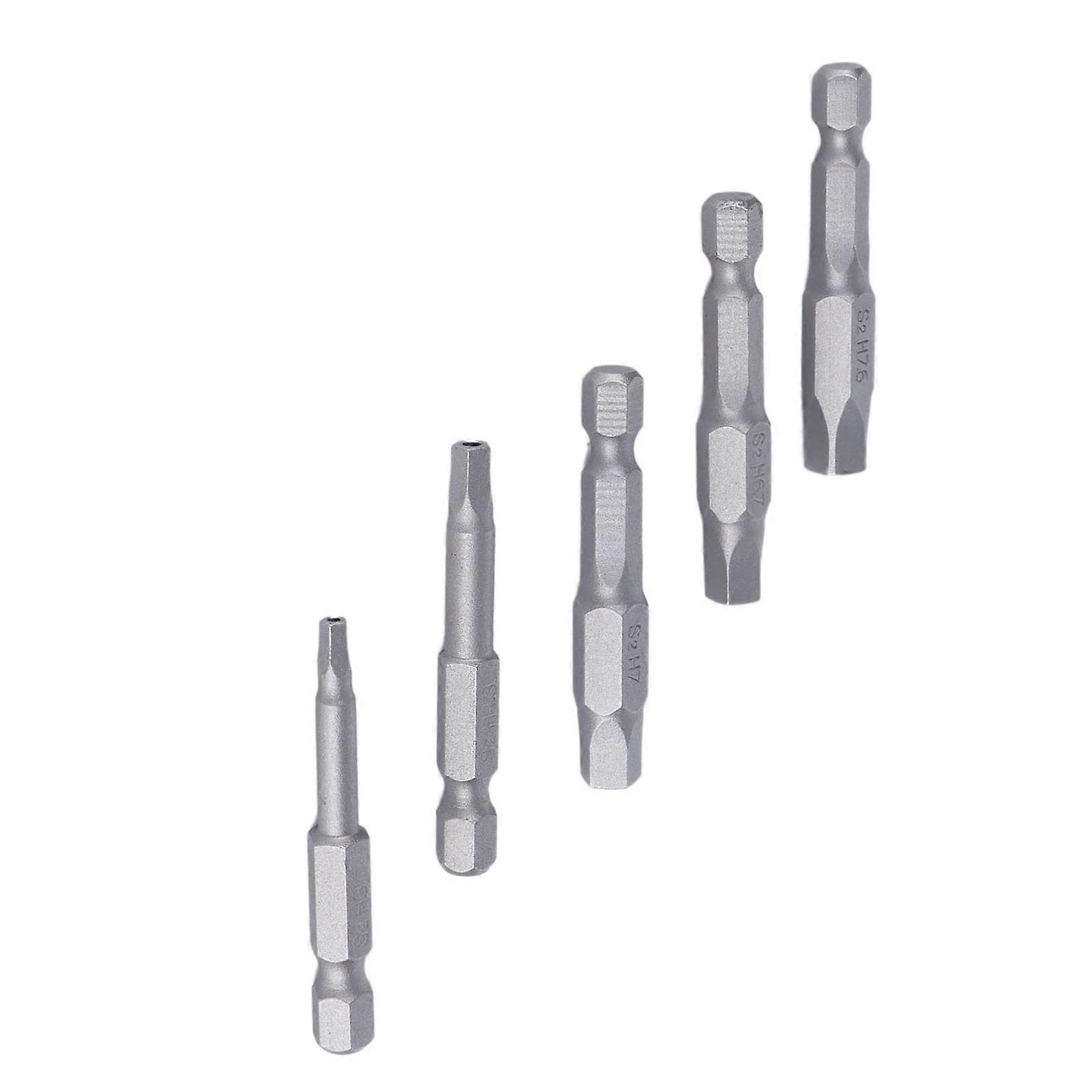 5 Pcs Magnetic Pentagonal Bits Magnetic Wrench Drill Bit Set Durable Head Screwdriver Bit for Screwdriver Drill
