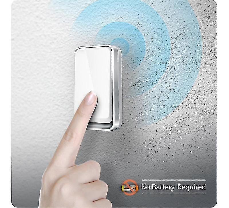 waterproof wireless doorbell receiver button plug generating home self