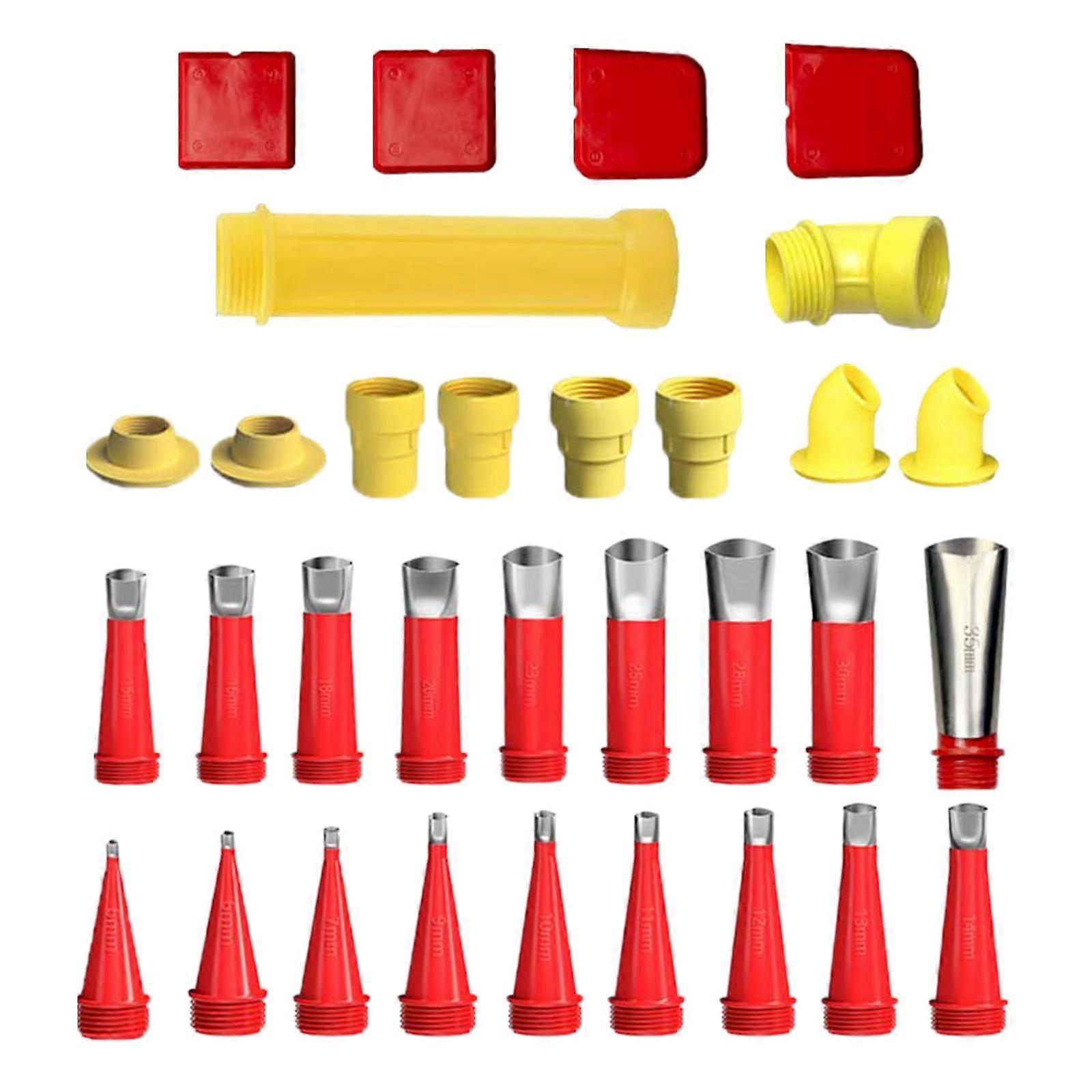 Caulking Nozzle Stainless Steel Easy Use Replacement Extension Tool Supplies 32 Piece