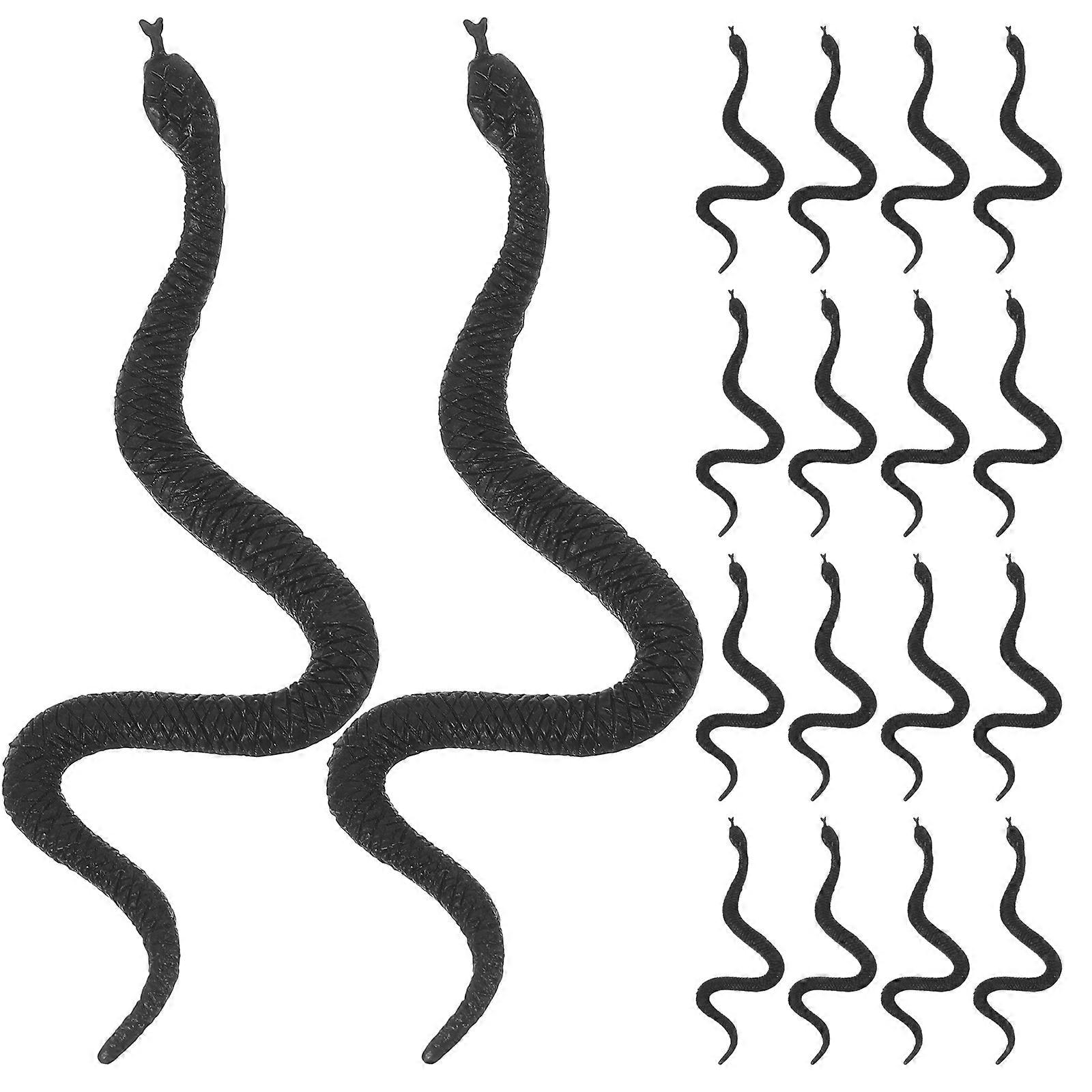 100Pcs Simulation Snake Toys Tricky Props Artificial Snack Models Halloween Toys