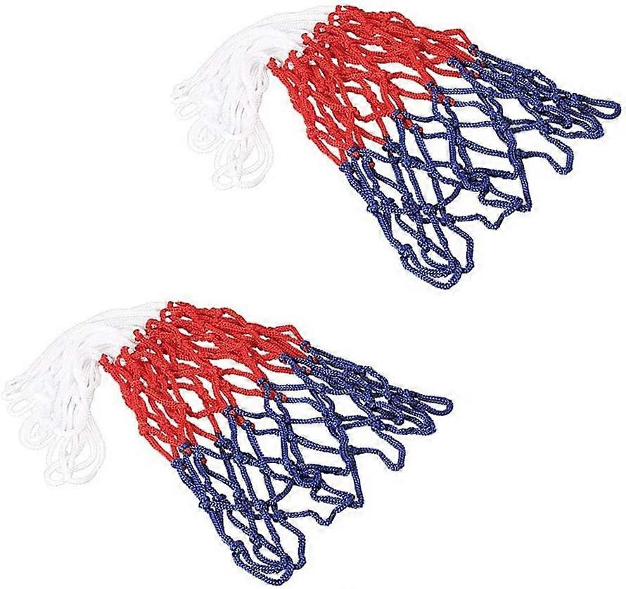Basketball Net, Heavy Duty Professional Multicolor Basketball Net, Replacement Basketball Net, Suitable for Indoor or Outdoor Basketball Hoop(White/Re