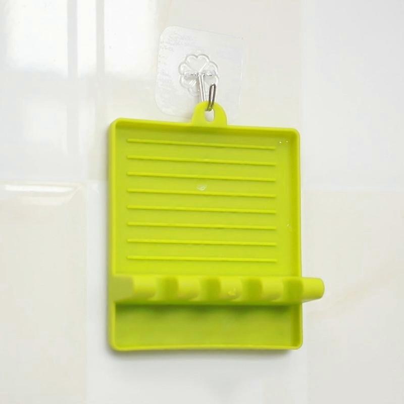 Silicone tableware rack (2pcs, green and white)