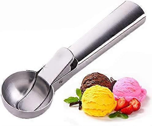 Rustfritt stål Ice Cream Scoop, Scoops Ice Cream Scoop med praktisk utløser, Fruit Dipper, Vannmelon Scoop