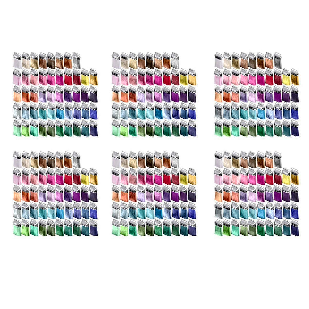 1500Pcs/Set Keychain Tassels Bulk Colored Leather Pendants for DIY Keychain and Craft