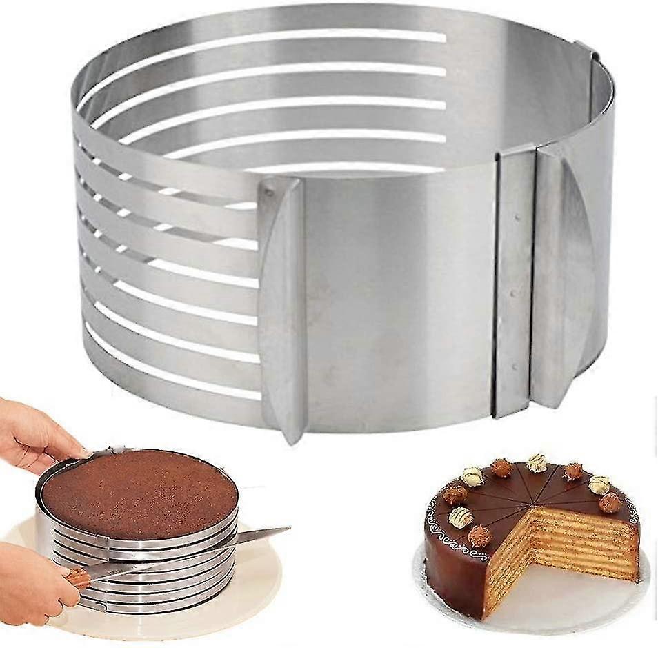 adjustable cake cutter 6-8 inch ring cutter layer stainless steel