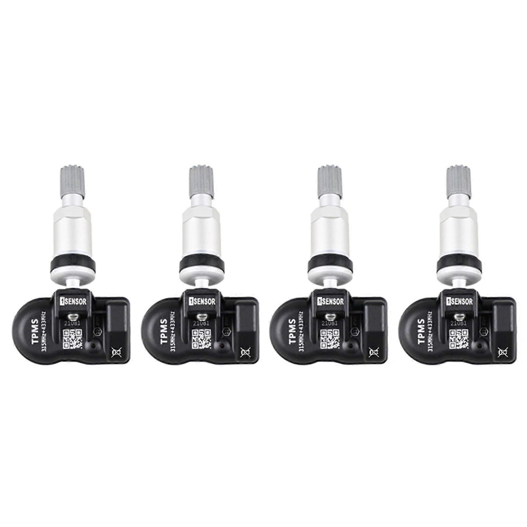 4 Stück RDKS-Sensor 433MHz 315MHZ Sensor Universeller 2-in-1-Reifenprogrammierbarer RDKS-Sensor für Reifendrucküberwachungssystem