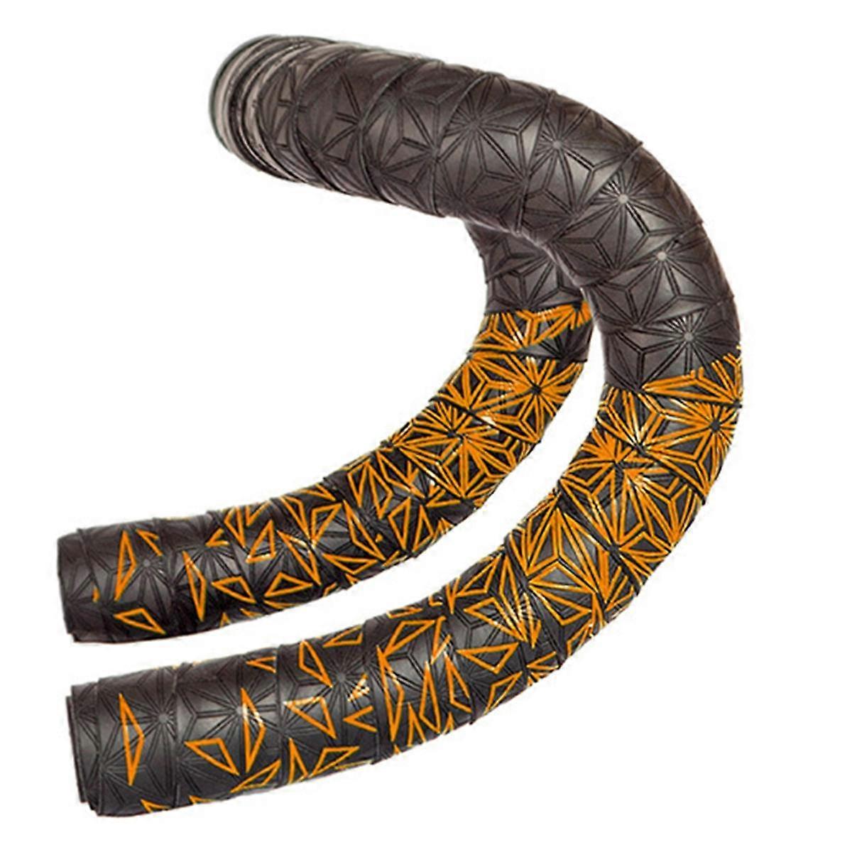 1Pair Anti-Slip Road Bike Handlebar Tape PU Shock Handle Bar Tape W/ Bar End Plugs Bicycle PU Anti-Vibration Wrap Tape,C