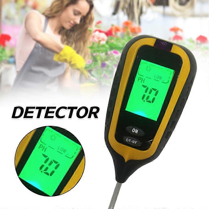 4-in-1 Soil Tester Temperature Moisture Light Humidity PH Value Meter