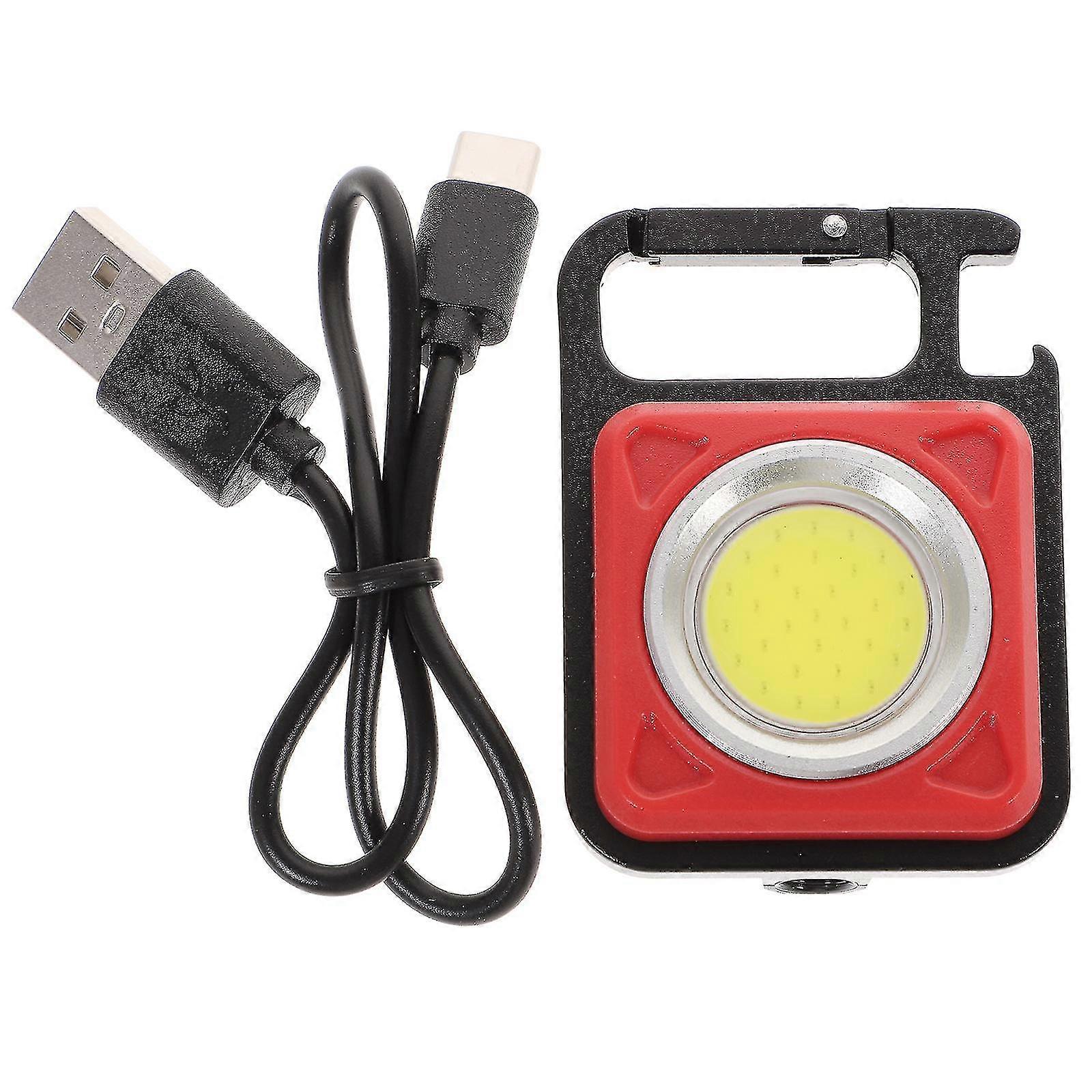 Portable Flashlight Key Ring Flashlight Emergency Flashlight USB Rechargeable Flashlight