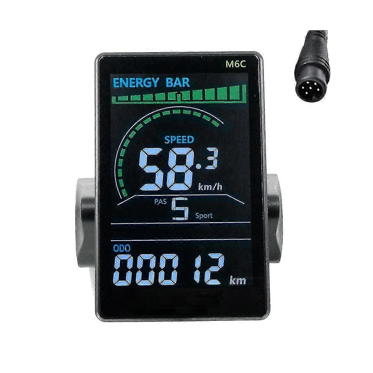 M6c Electric Bike Lcd Display Meter 24v-60v E Scooter Lcd Panel Screen With Usb For Mountain