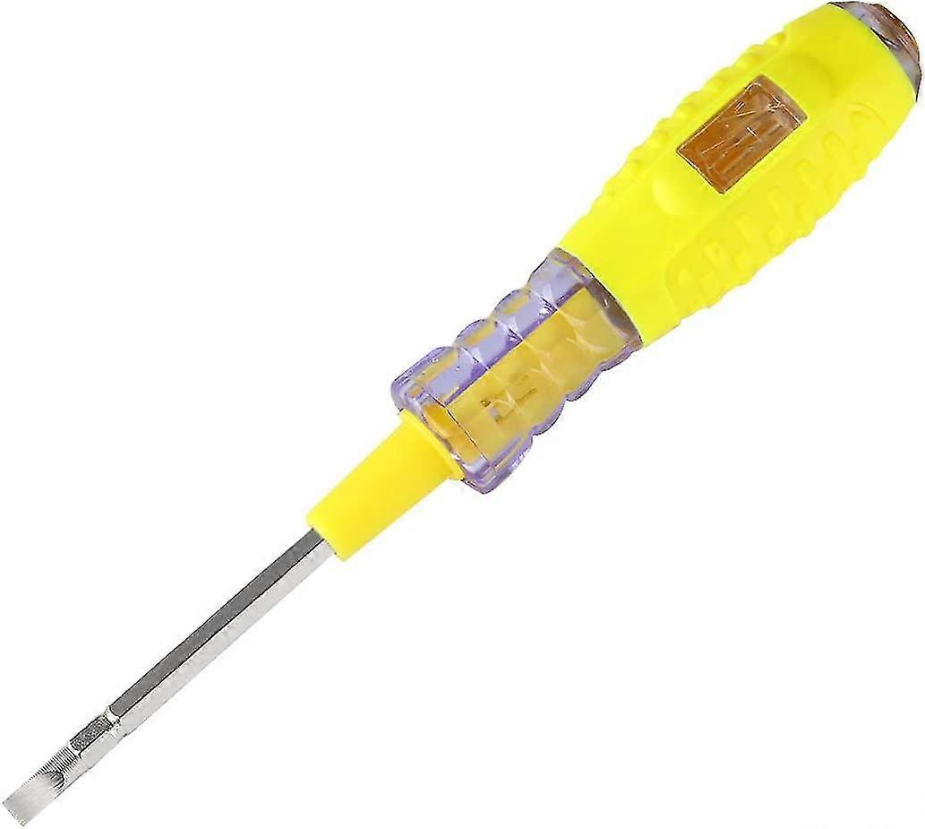 Zone Voltage Tester Screwdriver Non-contact Voltage Tester Circuit Test Tool (yellow) (1pcs)
