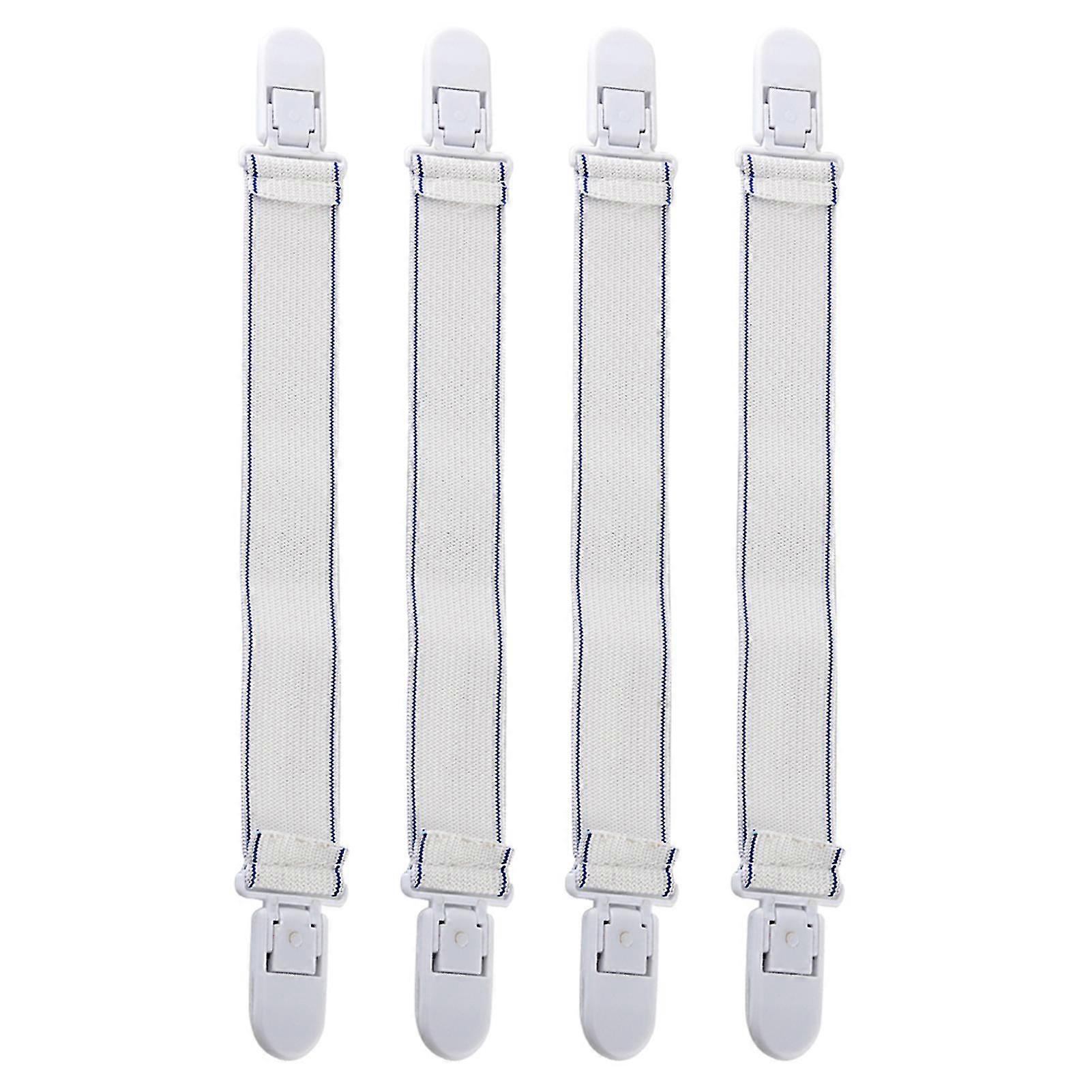 Set of 4 Multipurpose Bed Sheet Clip Grippers Fasteners