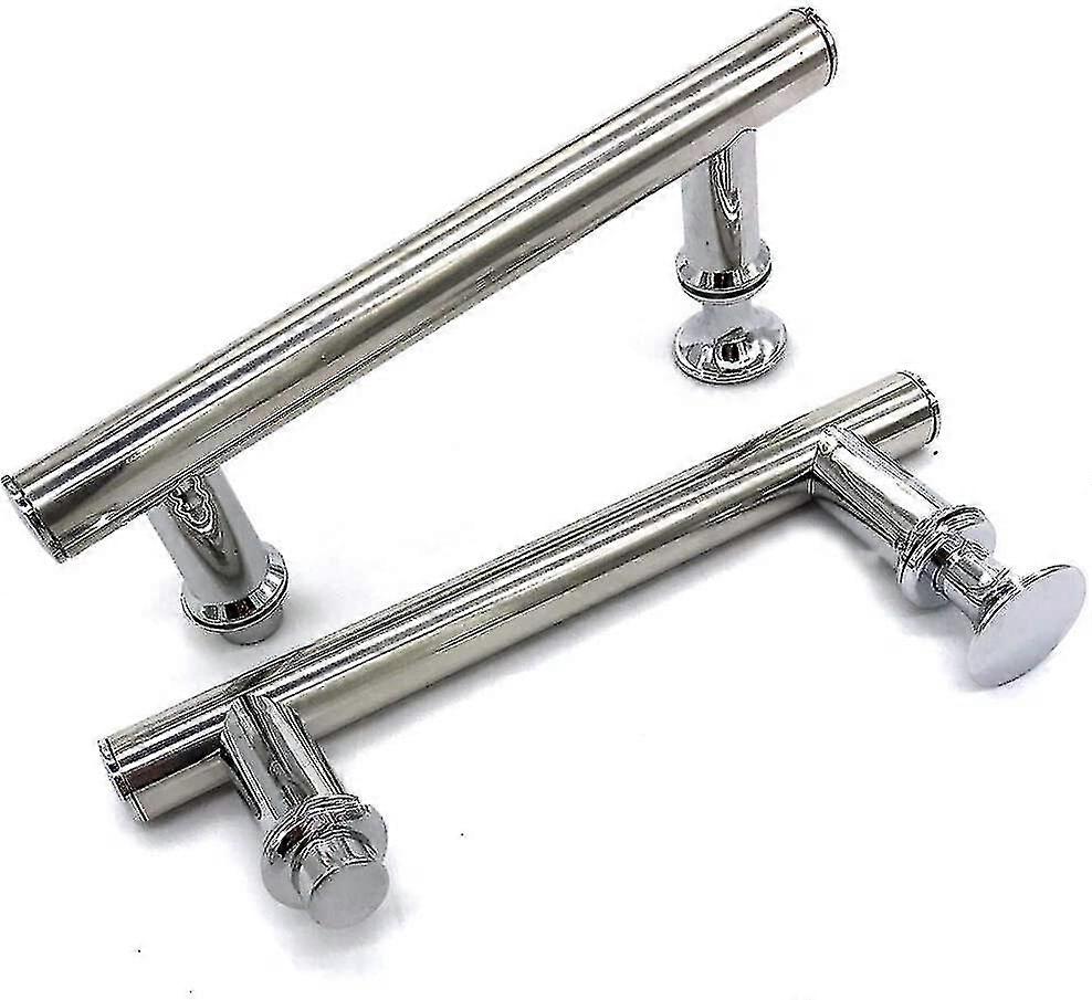 2 Pcs 145mm (14.5cm) Chrome Abs Shower Door Handle, Hole To Hole