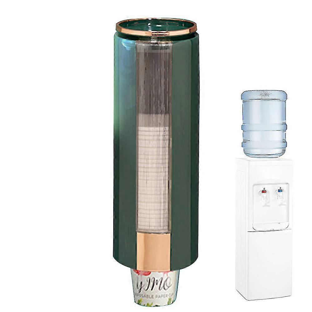 Flat Bottom Cups,cup Dispenser Disposable Automatic Remove Cup Holder,cup Dispenser Wall Mount,set3green